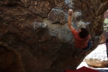 Bouldering in Hueco Tanks on 03/29/2019 with Blue Lizard Climbing and Yoga

Filename: SRM_20190329_1035490.jpg
Aperture: f/5.6
Shutter Speed: 1/250
Body: Canon EOS-1D Mark II
Lens: Canon EF 16-35mm f/2.8 L