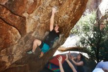 Bouldering in Hueco Tanks on 03/29/2019 with Blue Lizard Climbing and Yoga

Filename: SRM_20190329_1040380.jpg
Aperture: f/5.6
Shutter Speed: 1/250
Body: Canon EOS-1D Mark II
Lens: Canon EF 16-35mm f/2.8 L