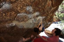 Bouldering in Hueco Tanks on 03/29/2019 with Blue Lizard Climbing and Yoga

Filename: SRM_20190329_1049000.jpg
Aperture: f/5.6
Shutter Speed: 1/250
Body: Canon EOS-1D Mark II
Lens: Canon EF 16-35mm f/2.8 L