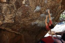 Bouldering in Hueco Tanks on 03/29/2019 with Blue Lizard Climbing and Yoga

Filename: SRM_20190329_1054341.jpg
Aperture: f/5.6
Shutter Speed: 1/250
Body: Canon EOS-1D Mark II
Lens: Canon EF 16-35mm f/2.8 L