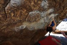 Bouldering in Hueco Tanks on 03/29/2019 with Blue Lizard Climbing and Yoga

Filename: SRM_20190329_1055490.jpg
Aperture: f/5.6
Shutter Speed: 1/250
Body: Canon EOS-1D Mark II
Lens: Canon EF 16-35mm f/2.8 L