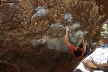 Bouldering in Hueco Tanks on 03/29/2019 with Blue Lizard Climbing and Yoga

Filename: SRM_20190329_1057230.jpg
Aperture: f/5.6
Shutter Speed: 1/250
Body: Canon EOS-1D Mark II
Lens: Canon EF 16-35mm f/2.8 L