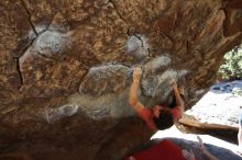 Bouldering in Hueco Tanks on 03/29/2019 with Blue Lizard Climbing and Yoga

Filename: SRM_20190329_1057320.jpg
Aperture: f/5.6
Shutter Speed: 1/250
Body: Canon EOS-1D Mark II
Lens: Canon EF 16-35mm f/2.8 L