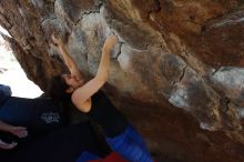 Bouldering in Hueco Tanks on 03/29/2019 with Blue Lizard Climbing and Yoga

Filename: SRM_20190329_1107330.jpg
Aperture: f/5.6
Shutter Speed: 1/250
Body: Canon EOS-1D Mark II
Lens: Canon EF 16-35mm f/2.8 L