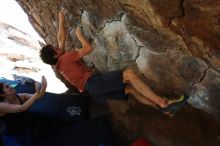 Bouldering in Hueco Tanks on 03/29/2019 with Blue Lizard Climbing and Yoga

Filename: SRM_20190329_1108020.jpg
Aperture: f/5.6
Shutter Speed: 1/250
Body: Canon EOS-1D Mark II
Lens: Canon EF 16-35mm f/2.8 L