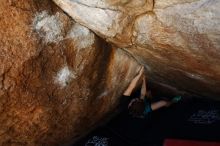 Bouldering in Hueco Tanks on 03/29/2019 with Blue Lizard Climbing and Yoga

Filename: SRM_20190329_1111380.jpg
Aperture: f/5.6
Shutter Speed: 1/250
Body: Canon EOS-1D Mark II
Lens: Canon EF 16-35mm f/2.8 L