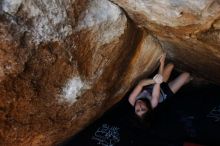 Bouldering in Hueco Tanks on 03/29/2019 with Blue Lizard Climbing and Yoga

Filename: SRM_20190329_1115271.jpg
Aperture: f/5.6
Shutter Speed: 1/250
Body: Canon EOS-1D Mark II
Lens: Canon EF 16-35mm f/2.8 L