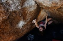 Bouldering in Hueco Tanks on 03/29/2019 with Blue Lizard Climbing and Yoga

Filename: SRM_20190329_1115280.jpg
Aperture: f/5.6
Shutter Speed: 1/250
Body: Canon EOS-1D Mark II
Lens: Canon EF 16-35mm f/2.8 L