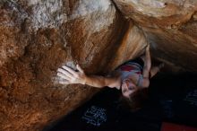 Bouldering in Hueco Tanks on 03/29/2019 with Blue Lizard Climbing and Yoga

Filename: SRM_20190329_1115330.jpg
Aperture: f/5.6
Shutter Speed: 1/250
Body: Canon EOS-1D Mark II
Lens: Canon EF 16-35mm f/2.8 L