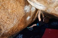 Bouldering in Hueco Tanks on 03/29/2019 with Blue Lizard Climbing and Yoga

Filename: SRM_20190329_1118240.jpg
Aperture: f/5.6
Shutter Speed: 1/200
Body: Canon EOS-1D Mark II
Lens: Canon EF 16-35mm f/2.8 L