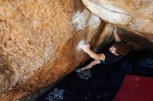 Bouldering in Hueco Tanks on 03/29/2019 with Blue Lizard Climbing and Yoga

Filename: SRM_20190329_1118280.jpg
Aperture: f/5.6
Shutter Speed: 1/200
Body: Canon EOS-1D Mark II
Lens: Canon EF 16-35mm f/2.8 L