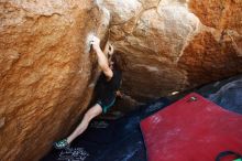 Bouldering in Hueco Tanks on 03/29/2019 with Blue Lizard Climbing and Yoga

Filename: SRM_20190329_1122140.jpg
Aperture: f/5.6
Shutter Speed: 1/200
Body: Canon EOS-1D Mark II
Lens: Canon EF 16-35mm f/2.8 L