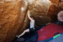 Bouldering in Hueco Tanks on 03/29/2019 with Blue Lizard Climbing and Yoga

Filename: SRM_20190329_1123560.jpg
Aperture: f/5.6
Shutter Speed: 1/200
Body: Canon EOS-1D Mark II
Lens: Canon EF 16-35mm f/2.8 L