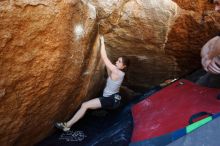 Bouldering in Hueco Tanks on 03/29/2019 with Blue Lizard Climbing and Yoga

Filename: SRM_20190329_1123561.jpg
Aperture: f/5.6
Shutter Speed: 1/200
Body: Canon EOS-1D Mark II
Lens: Canon EF 16-35mm f/2.8 L