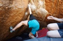 Bouldering in Hueco Tanks on 03/29/2019 with Blue Lizard Climbing and Yoga

Filename: SRM_20190329_1124500.jpg
Aperture: f/5.6
Shutter Speed: 1/200
Body: Canon EOS-1D Mark II
Lens: Canon EF 16-35mm f/2.8 L