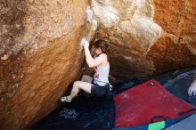 Bouldering in Hueco Tanks on 03/29/2019 with Blue Lizard Climbing and Yoga

Filename: SRM_20190329_1126370.jpg
Aperture: f/5.6
Shutter Speed: 1/200
Body: Canon EOS-1D Mark II
Lens: Canon EF 16-35mm f/2.8 L