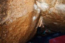 Bouldering in Hueco Tanks on 03/29/2019 with Blue Lizard Climbing and Yoga

Filename: SRM_20190329_1128500.jpg
Aperture: f/5.6
Shutter Speed: 1/250
Body: Canon EOS-1D Mark II
Lens: Canon EF 16-35mm f/2.8 L