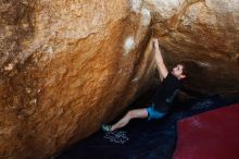 Bouldering in Hueco Tanks on 03/29/2019 with Blue Lizard Climbing and Yoga

Filename: SRM_20190329_1128550.jpg
Aperture: f/5.6
Shutter Speed: 1/250
Body: Canon EOS-1D Mark II
Lens: Canon EF 16-35mm f/2.8 L