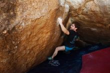 Bouldering in Hueco Tanks on 03/29/2019 with Blue Lizard Climbing and Yoga

Filename: SRM_20190329_1128570.jpg
Aperture: f/5.6
Shutter Speed: 1/250
Body: Canon EOS-1D Mark II
Lens: Canon EF 16-35mm f/2.8 L
