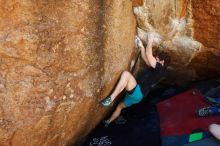 Bouldering in Hueco Tanks on 03/29/2019 with Blue Lizard Climbing and Yoga

Filename: SRM_20190329_1129290.jpg
Aperture: f/5.6
Shutter Speed: 1/250
Body: Canon EOS-1D Mark II
Lens: Canon EF 16-35mm f/2.8 L