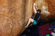 Bouldering in Hueco Tanks on 03/29/2019 with Blue Lizard Climbing and Yoga

Filename: SRM_20190329_1129321.jpg
Aperture: f/5.6
Shutter Speed: 1/250
Body: Canon EOS-1D Mark II
Lens: Canon EF 16-35mm f/2.8 L