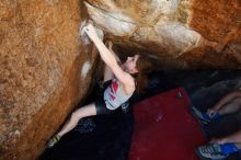 Bouldering in Hueco Tanks on 03/29/2019 with Blue Lizard Climbing and Yoga

Filename: SRM_20190329_1132590.jpg
Aperture: f/5.6
Shutter Speed: 1/250
Body: Canon EOS-1D Mark II
Lens: Canon EF 16-35mm f/2.8 L