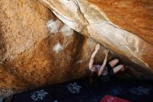 Bouldering in Hueco Tanks on 03/29/2019 with Blue Lizard Climbing and Yoga

Filename: SRM_20190329_1140360.jpg
Aperture: f/5.6
Shutter Speed: 1/200
Body: Canon EOS-1D Mark II
Lens: Canon EF 16-35mm f/2.8 L