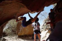 Bouldering in Hueco Tanks on 03/29/2019 with Blue Lizard Climbing and Yoga

Filename: SRM_20190329_1210420.jpg
Aperture: f/5.6
Shutter Speed: 1/500
Body: Canon EOS-1D Mark II
Lens: Canon EF 16-35mm f/2.8 L