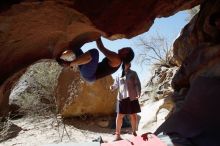 Bouldering in Hueco Tanks on 03/29/2019 with Blue Lizard Climbing and Yoga

Filename: SRM_20190329_1211220.jpg
Aperture: f/5.6
Shutter Speed: 1/500
Body: Canon EOS-1D Mark II
Lens: Canon EF 16-35mm f/2.8 L
