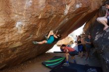 Bouldering in Hueco Tanks on 03/29/2019 with Blue Lizard Climbing and Yoga

Filename: SRM_20190329_1212530.jpg
Aperture: f/5.6
Shutter Speed: 1/320
Body: Canon EOS-1D Mark II
Lens: Canon EF 16-35mm f/2.8 L