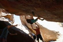 Bouldering in Hueco Tanks on 03/29/2019 with Blue Lizard Climbing and Yoga

Filename: SRM_20190329_1216290.jpg
Aperture: f/5.6
Shutter Speed: 1/400
Body: Canon EOS-1D Mark II
Lens: Canon EF 16-35mm f/2.8 L