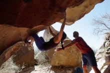 Bouldering in Hueco Tanks on 03/29/2019 with Blue Lizard Climbing and Yoga

Filename: SRM_20190329_1218280.jpg
Aperture: f/5.6
Shutter Speed: 1/800
Body: Canon EOS-1D Mark II
Lens: Canon EF 16-35mm f/2.8 L