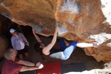 Bouldering in Hueco Tanks on 03/29/2019 with Blue Lizard Climbing and Yoga

Filename: SRM_20190329_1219190.jpg
Aperture: f/5.6
Shutter Speed: 1/400
Body: Canon EOS-1D Mark II
Lens: Canon EF 16-35mm f/2.8 L