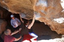 Bouldering in Hueco Tanks on 03/29/2019 with Blue Lizard Climbing and Yoga

Filename: SRM_20190329_1219220.jpg
Aperture: f/5.6
Shutter Speed: 1/320
Body: Canon EOS-1D Mark II
Lens: Canon EF 16-35mm f/2.8 L