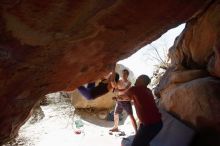 Bouldering in Hueco Tanks on 03/29/2019 with Blue Lizard Climbing and Yoga

Filename: SRM_20190329_1227340.jpg
Aperture: f/5.6
Shutter Speed: 1/500
Body: Canon EOS-1D Mark II
Lens: Canon EF 16-35mm f/2.8 L