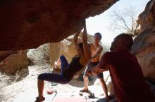 Bouldering in Hueco Tanks on 03/29/2019 with Blue Lizard Climbing and Yoga

Filename: SRM_20190329_1227350.jpg
Aperture: f/5.6
Shutter Speed: 1/640
Body: Canon EOS-1D Mark II
Lens: Canon EF 16-35mm f/2.8 L