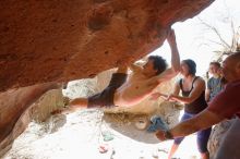 Bouldering in Hueco Tanks on 03/29/2019 with Blue Lizard Climbing and Yoga

Filename: SRM_20190329_1228240.jpg
Aperture: f/5.6
Shutter Speed: 1/250
Body: Canon EOS-1D Mark II
Lens: Canon EF 16-35mm f/2.8 L