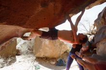 Bouldering in Hueco Tanks on 03/29/2019 with Blue Lizard Climbing and Yoga

Filename: SRM_20190329_1228310.jpg
Aperture: f/5.6
Shutter Speed: 1/400
Body: Canon EOS-1D Mark II
Lens: Canon EF 16-35mm f/2.8 L