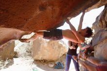 Bouldering in Hueco Tanks on 03/29/2019 with Blue Lizard Climbing and Yoga

Filename: SRM_20190329_1228320.jpg
Aperture: f/5.6
Shutter Speed: 1/250
Body: Canon EOS-1D Mark II
Lens: Canon EF 16-35mm f/2.8 L