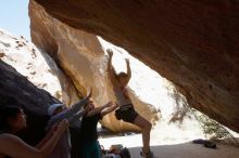 Bouldering in Hueco Tanks on 03/29/2019 with Blue Lizard Climbing and Yoga

Filename: SRM_20190329_1230371.jpg
Aperture: f/5.6
Shutter Speed: 1/400
Body: Canon EOS-1D Mark II
Lens: Canon EF 16-35mm f/2.8 L