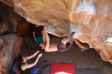 Bouldering in Hueco Tanks on 03/29/2019 with Blue Lizard Climbing and Yoga

Filename: SRM_20190329_1235000.jpg
Aperture: f/5.6
Shutter Speed: 1/160
Body: Canon EOS-1D Mark II
Lens: Canon EF 16-35mm f/2.8 L