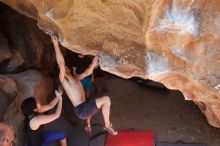 Bouldering in Hueco Tanks on 03/29/2019 with Blue Lizard Climbing and Yoga

Filename: SRM_20190329_1235060.jpg
Aperture: f/5.6
Shutter Speed: 1/320
Body: Canon EOS-1D Mark II
Lens: Canon EF 16-35mm f/2.8 L