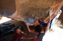 Bouldering in Hueco Tanks on 03/29/2019 with Blue Lizard Climbing and Yoga

Filename: SRM_20190329_1241240.jpg
Aperture: f/5.6
Shutter Speed: 1/400
Body: Canon EOS-1D Mark II
Lens: Canon EF 16-35mm f/2.8 L