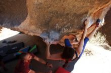 Bouldering in Hueco Tanks on 03/29/2019 with Blue Lizard Climbing and Yoga

Filename: SRM_20190329_1241270.jpg
Aperture: f/5.6
Shutter Speed: 1/400
Body: Canon EOS-1D Mark II
Lens: Canon EF 16-35mm f/2.8 L