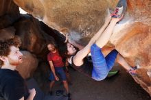 Bouldering in Hueco Tanks on 03/29/2019 with Blue Lizard Climbing and Yoga

Filename: SRM_20190329_1243041.jpg
Aperture: f/5.6
Shutter Speed: 1/250
Body: Canon EOS-1D Mark II
Lens: Canon EF 16-35mm f/2.8 L