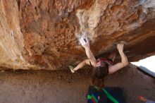 Bouldering in Hueco Tanks on 03/29/2019 with Blue Lizard Climbing and Yoga

Filename: SRM_20190329_1245011.jpg
Aperture: f/5.6
Shutter Speed: 1/250
Body: Canon EOS-1D Mark II
Lens: Canon EF 16-35mm f/2.8 L