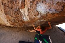 Bouldering in Hueco Tanks on 03/29/2019 with Blue Lizard Climbing and Yoga

Filename: SRM_20190329_1250540.jpg
Aperture: f/5.6
Shutter Speed: 1/250
Body: Canon EOS-1D Mark II
Lens: Canon EF 16-35mm f/2.8 L