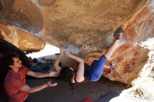 Bouldering in Hueco Tanks on 03/29/2019 with Blue Lizard Climbing and Yoga

Filename: SRM_20190329_1304540.jpg
Aperture: f/5.6
Shutter Speed: 1/320
Body: Canon EOS-1D Mark II
Lens: Canon EF 16-35mm f/2.8 L