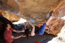 Bouldering in Hueco Tanks on 03/29/2019 with Blue Lizard Climbing and Yoga

Filename: SRM_20190329_1304550.jpg
Aperture: f/5.6
Shutter Speed: 1/320
Body: Canon EOS-1D Mark II
Lens: Canon EF 16-35mm f/2.8 L