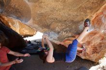 Bouldering in Hueco Tanks on 03/29/2019 with Blue Lizard Climbing and Yoga

Filename: SRM_20190329_1305001.jpg
Aperture: f/5.6
Shutter Speed: 1/320
Body: Canon EOS-1D Mark II
Lens: Canon EF 16-35mm f/2.8 L